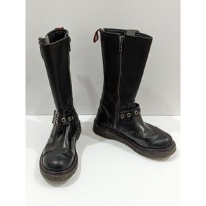 Demonia Black Buckle Boots Black Womens Size 7 Gothic Punk